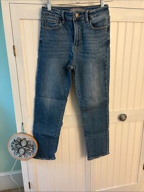Just USA Mid-Rise Ankle Slim Jeans in Medium Blue Wash 4P